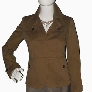 RARE NWT Talbots Grace Fit BROWN/OLIVE Jacket OP
